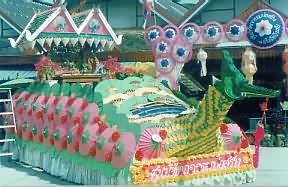 Parade float in Chiang Mai in Chiang Mai