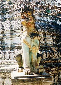 Chedi Guardian, Wat Mahawan, Chiang Mai, Thailand