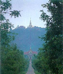 Wat Phrabat Tak Pha in Lamphun, Thailand