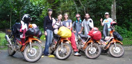 Tour group in the mountains