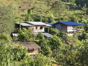 Hilltribe village in the mountains of