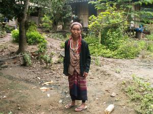 Hilltribe woman in the mountains of