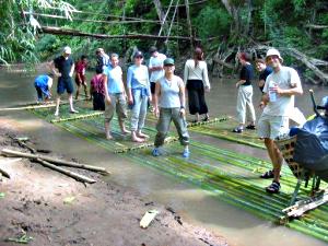 Bamboo rafting on the Mae Wang stream