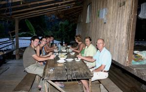 Dinner in the jungle camp