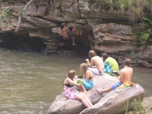 At waterfall, Buddy Tours, Chiang Mai, Thailand