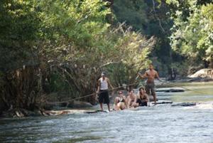 Bamboo rafting