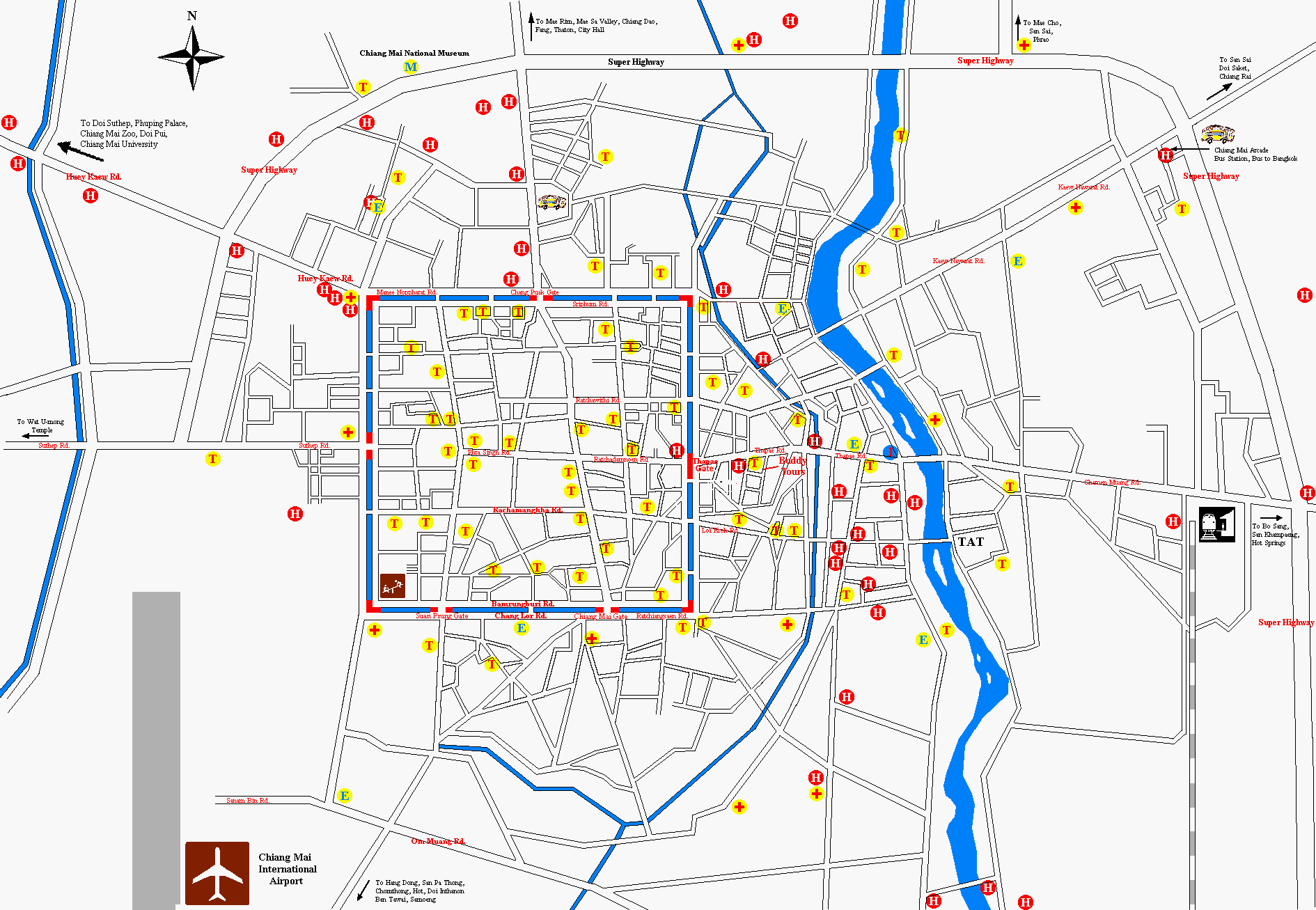 Map of Chiang Mai