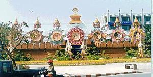 Thapae Gate in December/January, Chiang Mai, Thailand