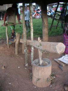 Grinding rice