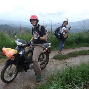 Man on dirt road