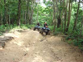 Atv tour - offroad on the jungle trail, Chiang Mai, Thailand 