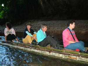 Tour through Lord Cave on a bamboo raft