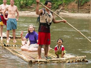 Bamboo rafting on the Mae Taeng River in