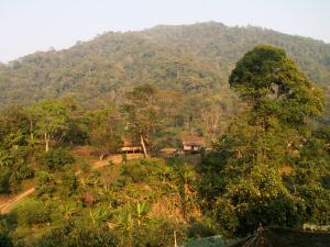 Hilltribe village in the mountains of