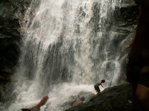 Waterfall in the mountains of